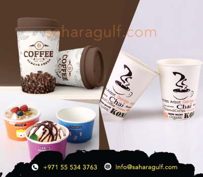 Paper food cup printing suppliers in dubai, uae