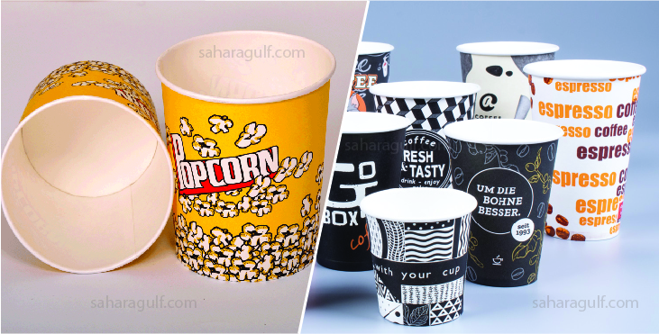 Paper cup printing and paper food bucket printing in dubai