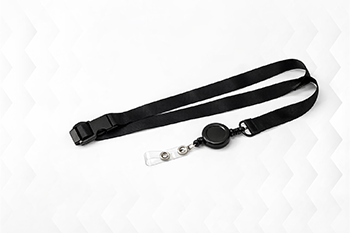 Reel Badge + Breakaway + Buckle lanyard printing