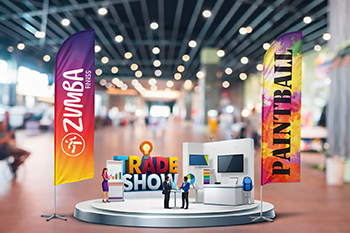 exhibition trade show flag sharjah