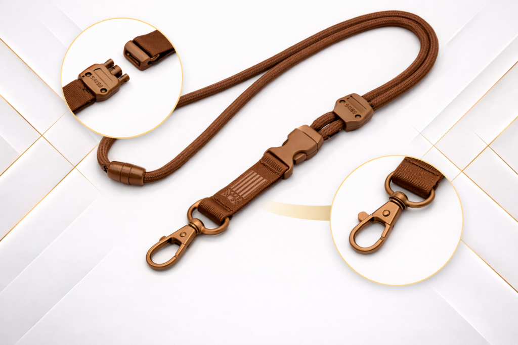 satin lanyard Metal Hook + Breakaway + Buckle abudhabi