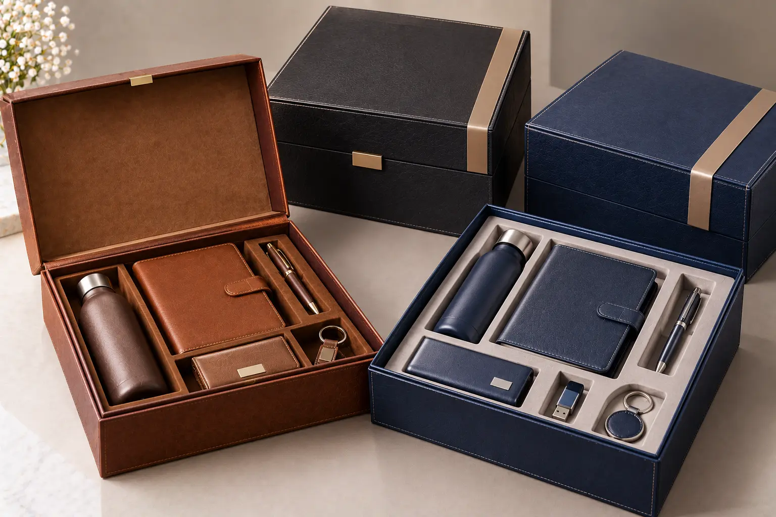 Corporate Leather Gift Boxes