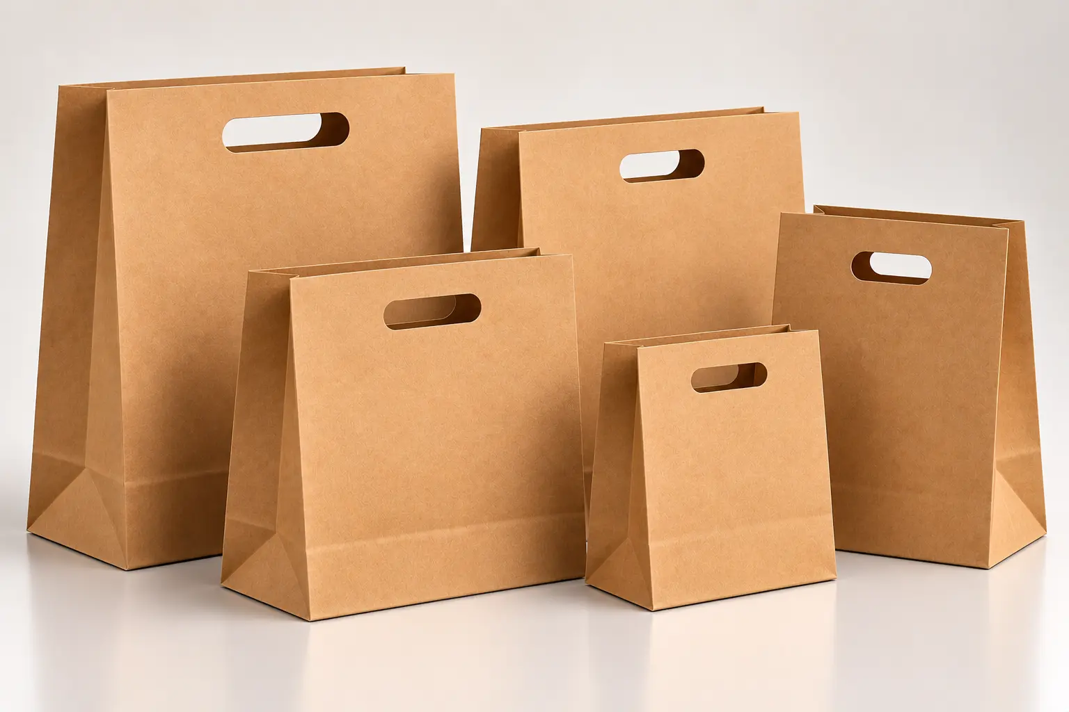 Die-cut handle Kraft bags