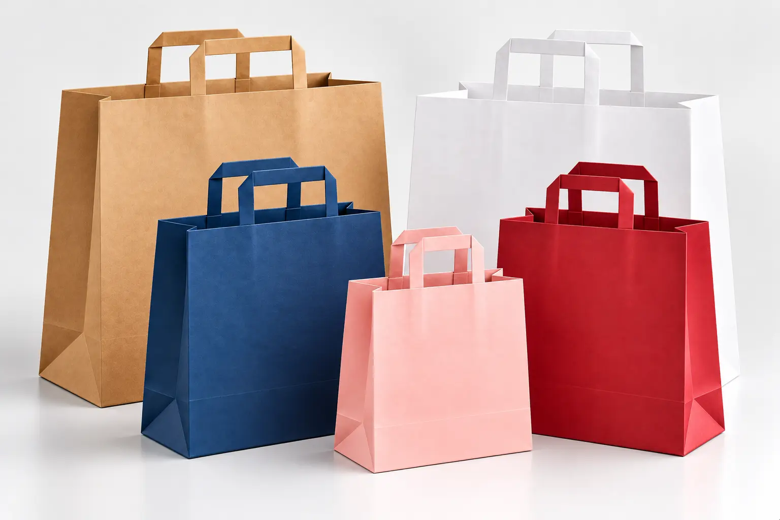 Flat Handle Shopping Bags