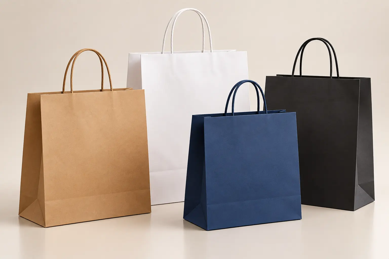Flat paper bags