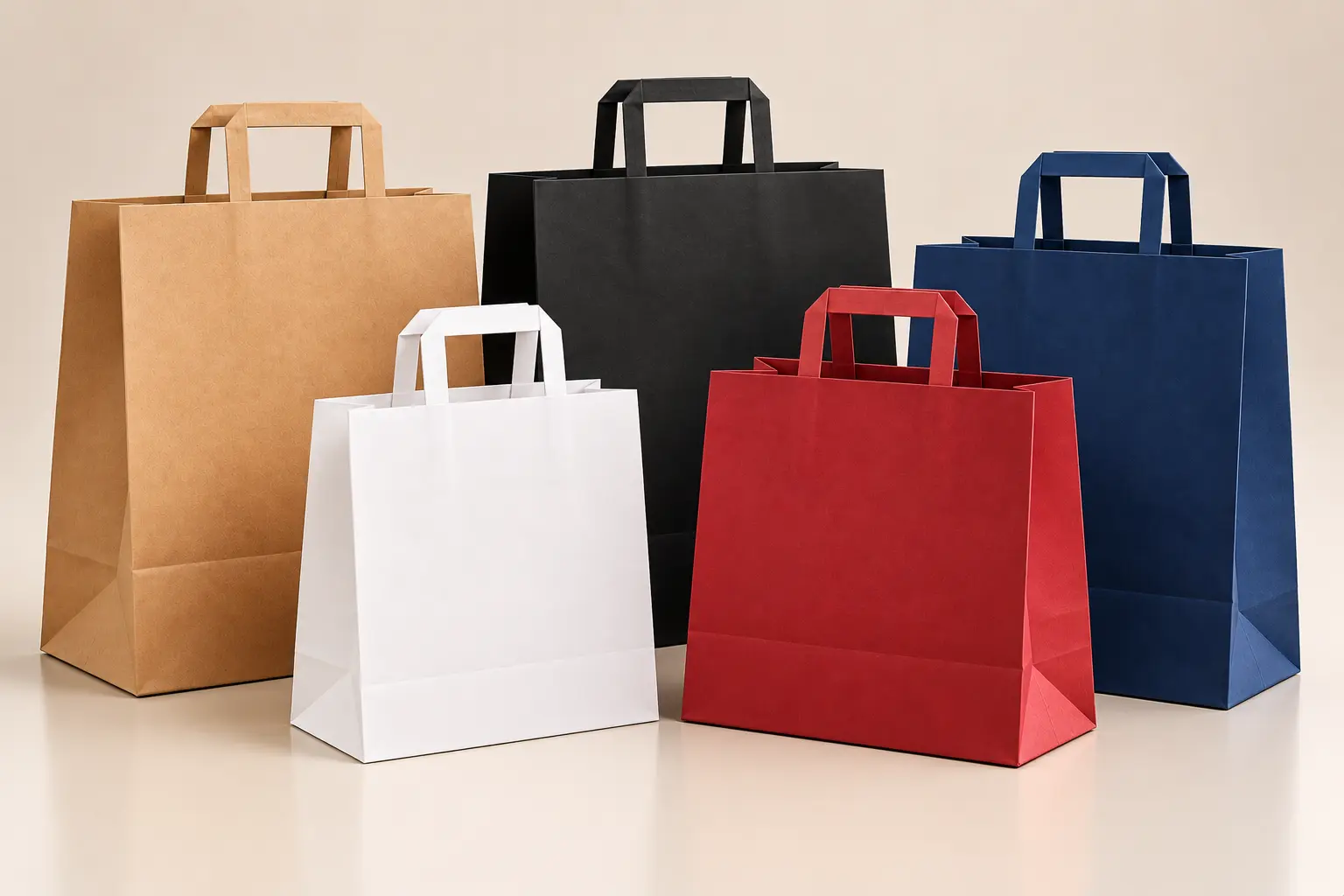 Flat Paper Handle Bags