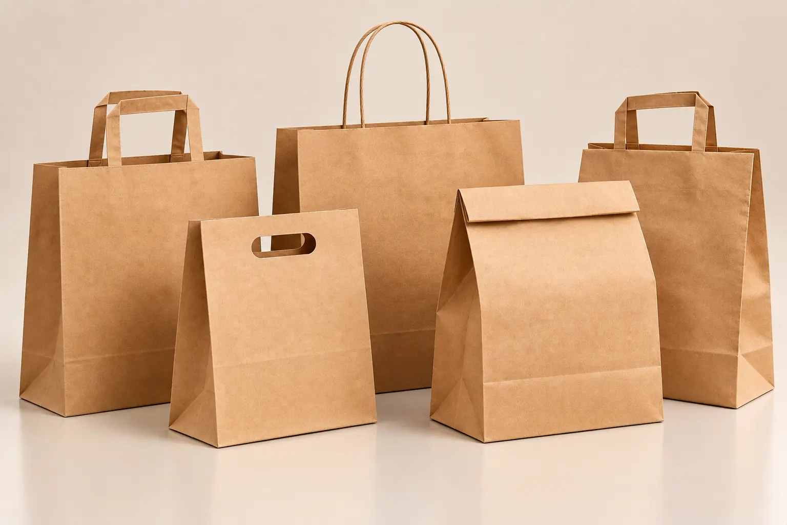 Kraft Takeaway Bags