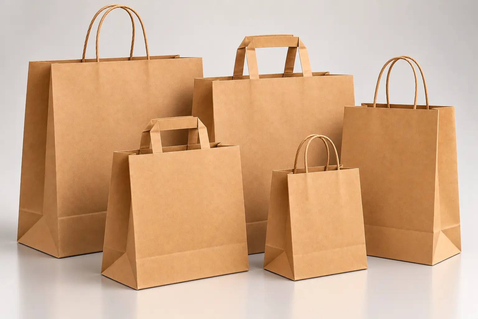 Kraft shopping bags