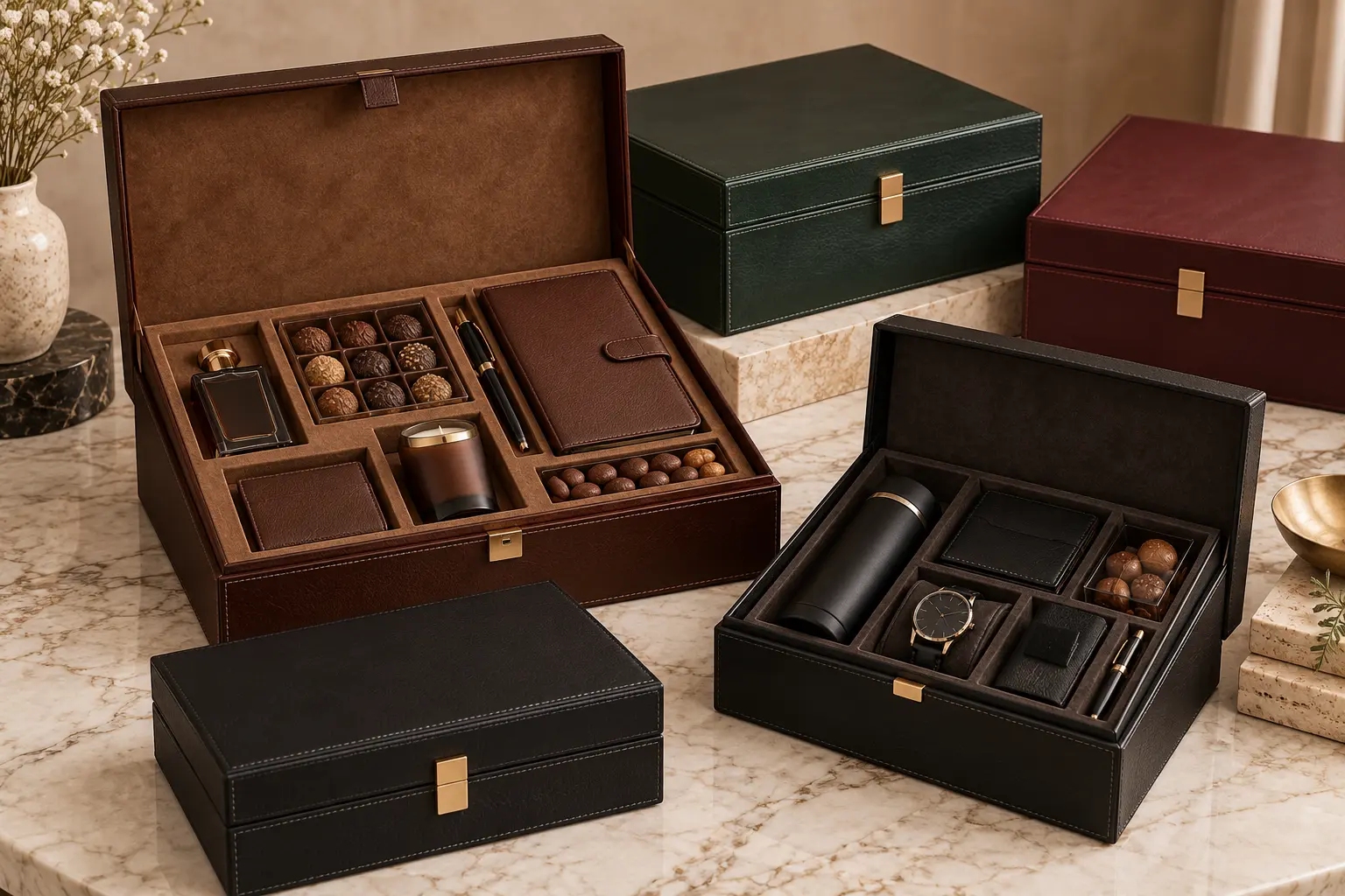 Leather Hamper Boxes