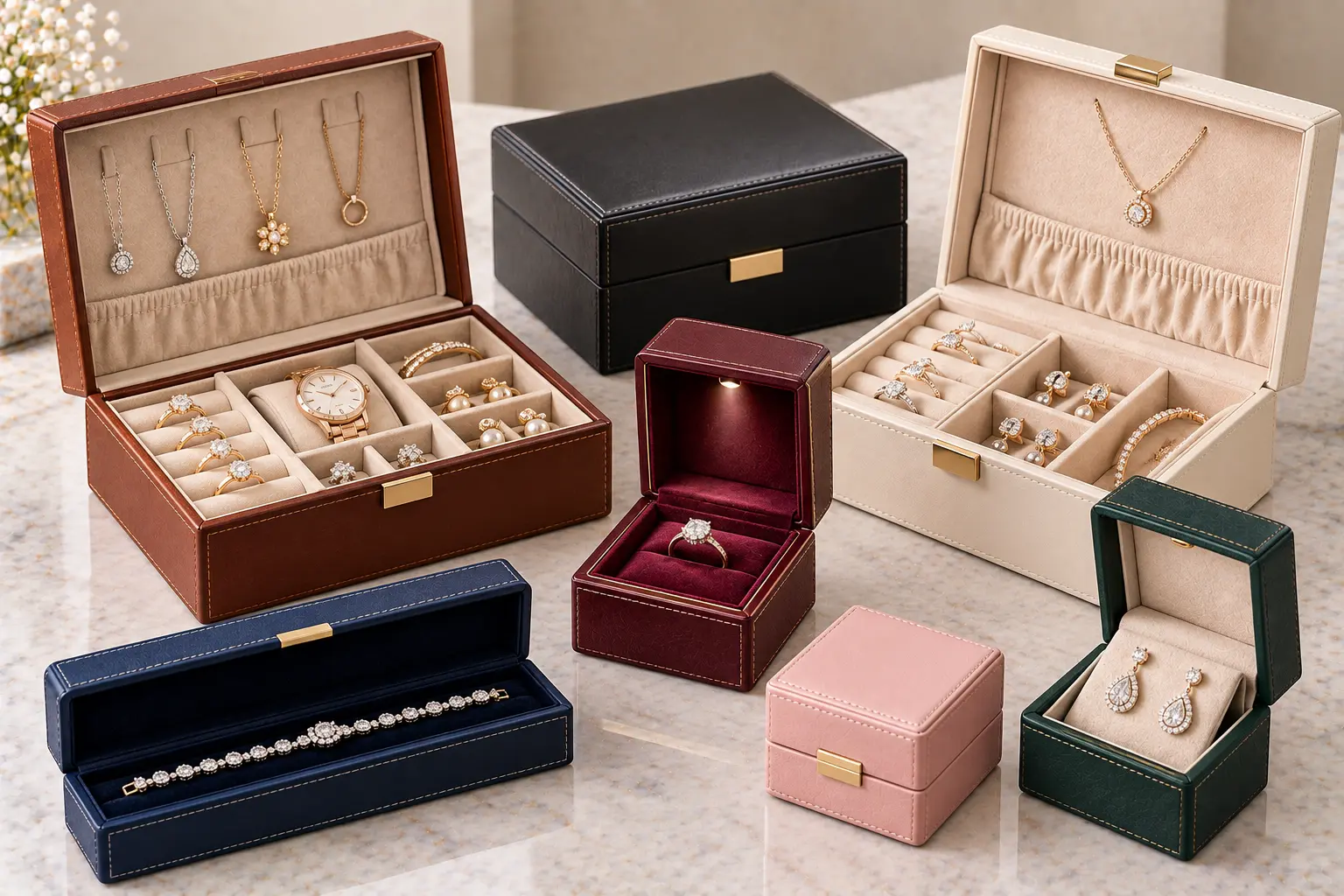 Leather Jewellery Boxes