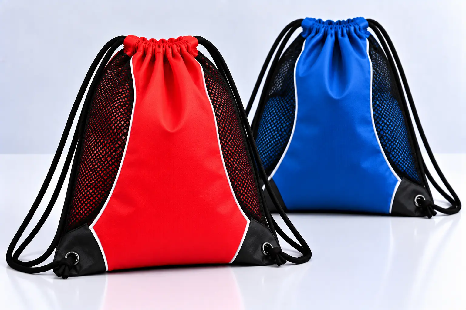 Mesh Panel String Bags