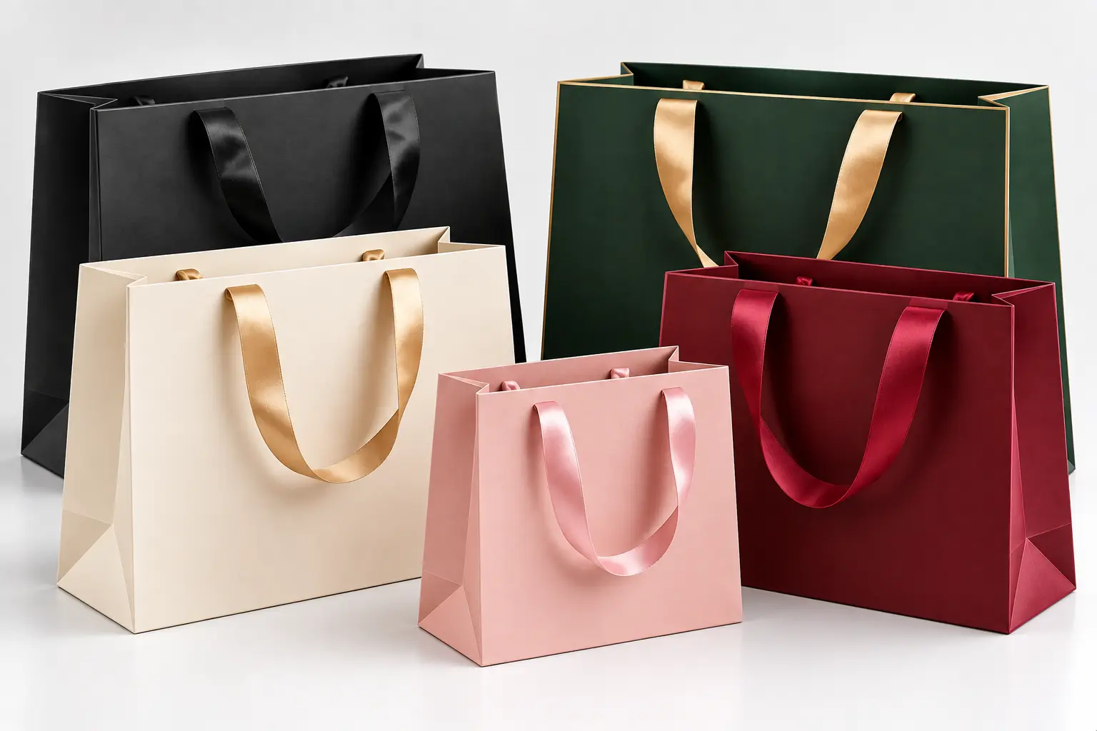 Ribbon Handle Shopping Bags