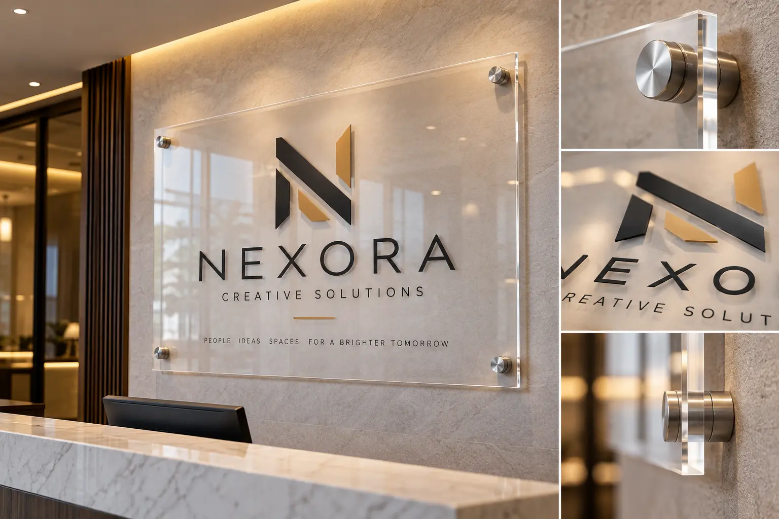 Acrylic Signs with Metal Stand-Offs