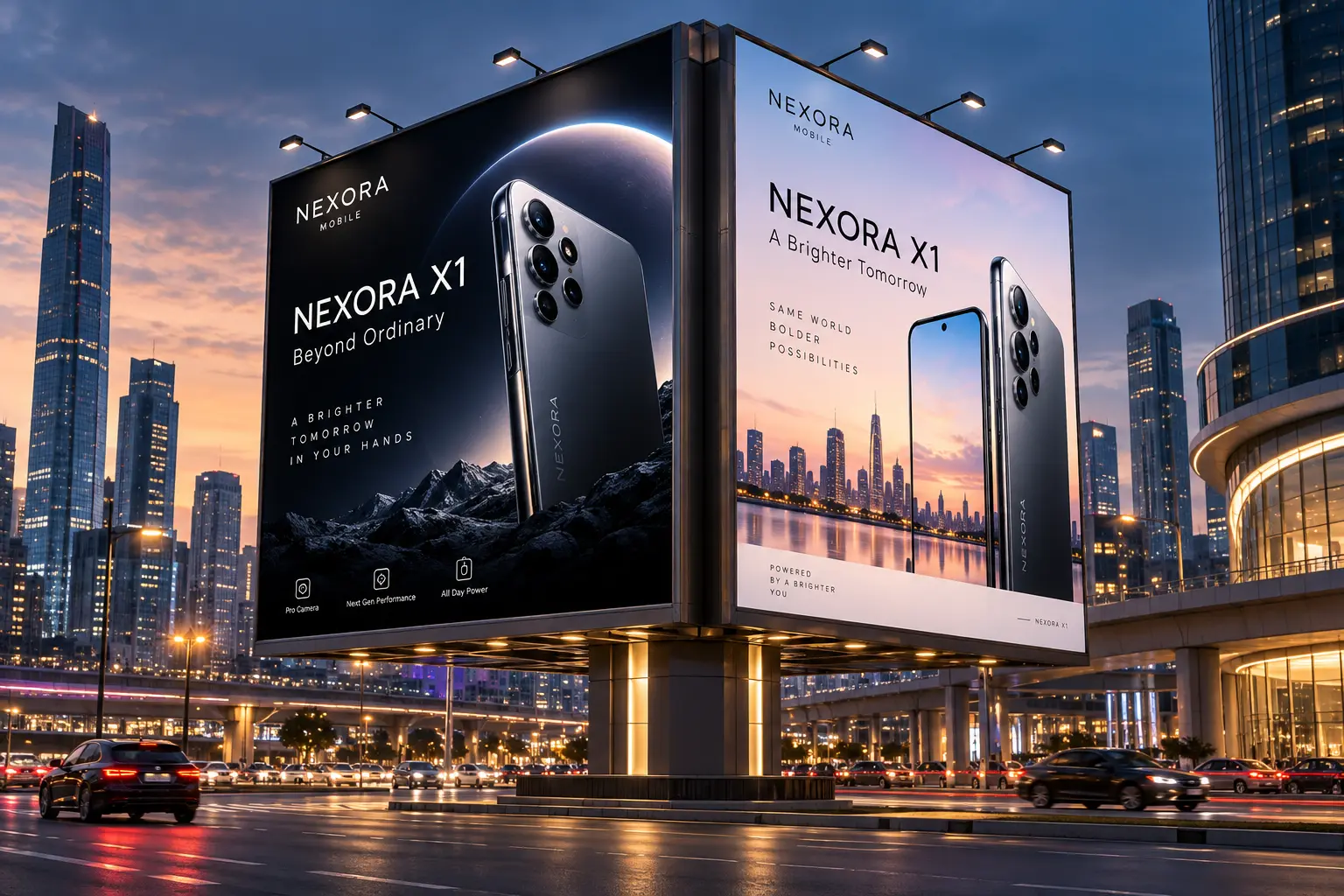 Double-sided billboards