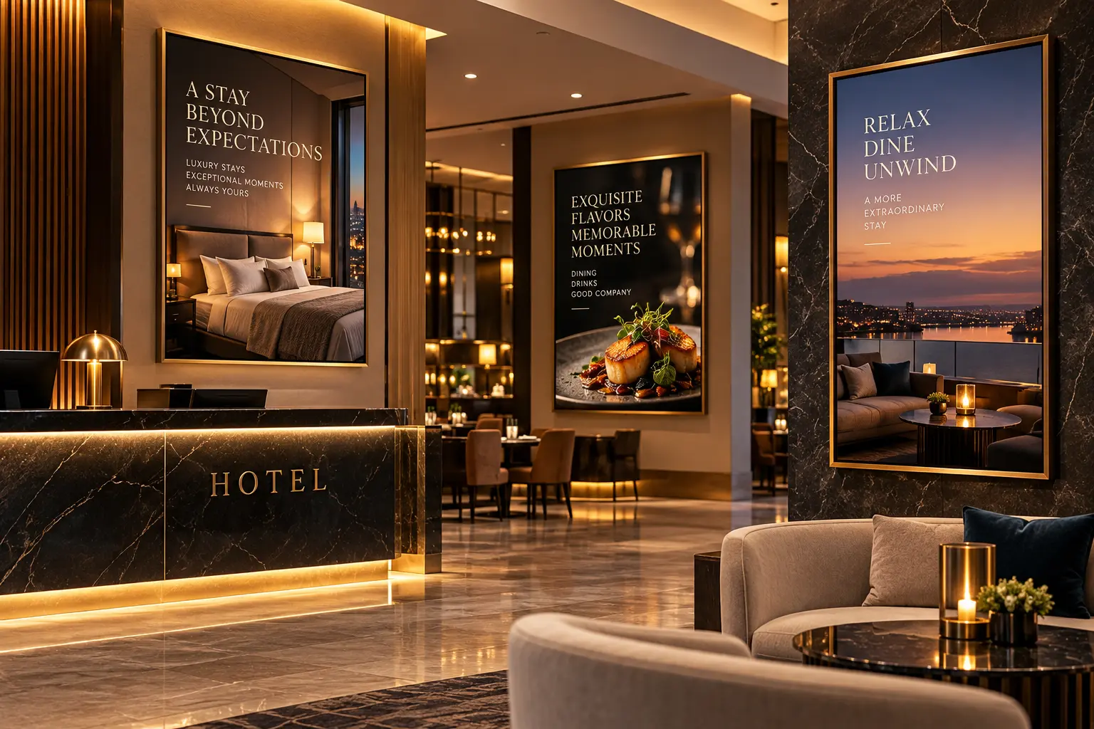 Framed advertising boards